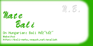 mate bali business card